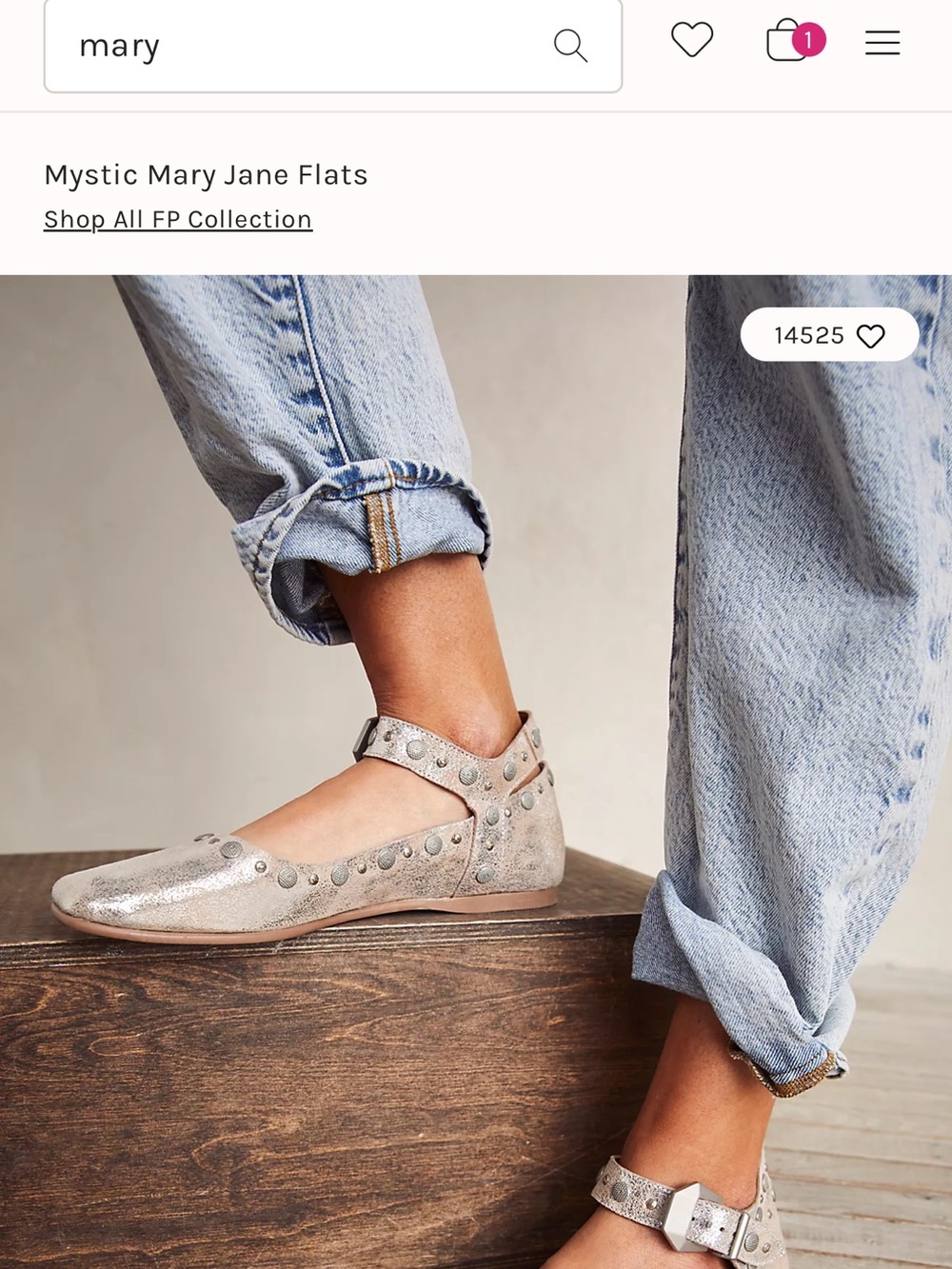 Free People Mystic Mary Jane Flats in Metallic